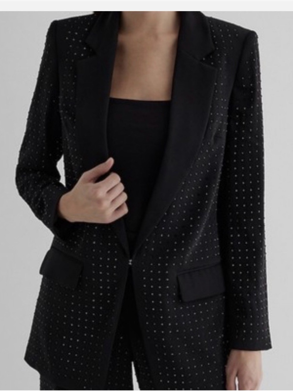 NWT Black Crystal Women's Blazer Jacket